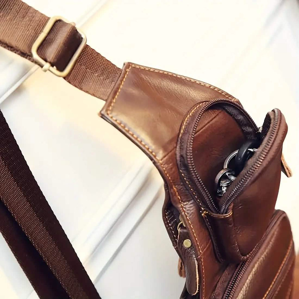 Genuine Leather Crossbody Sling Bag (Unisex) - NobAdy's Favorite