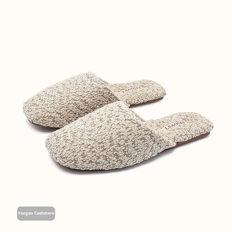 Autumn And Winter Fleece-lined Thermal Cotton Slippers Women's Indoor Home Non-slip - NobAdy's Favorite