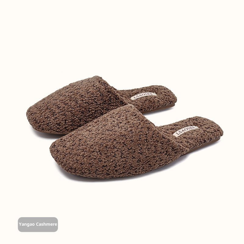 Autumn And Winter Fleece-lined Thermal Cotton Slippers Women's Indoor Home Non-slip - NobAdy's Favorite