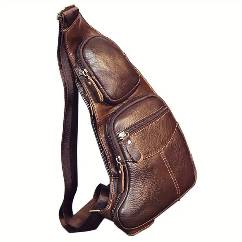 Genuine Leather Crossbody Sling Bag (Unisex) - NobAdy's Favorite