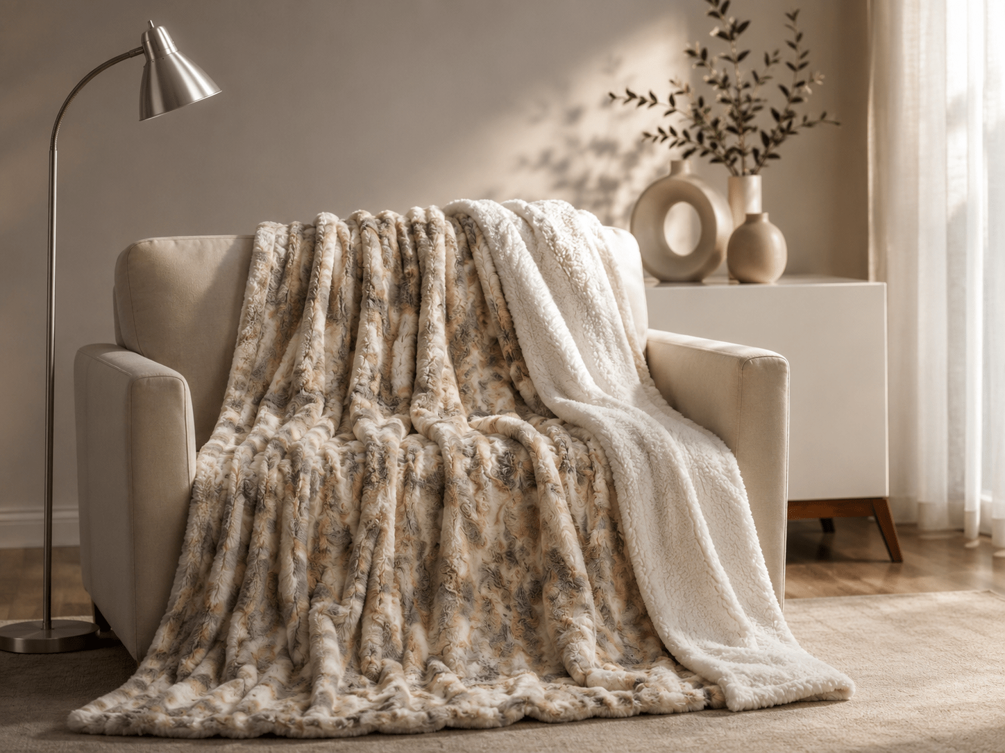 Tache Luxurious Russian Lynx Faux Fur Throw Blanket - NobAdy's Favorite