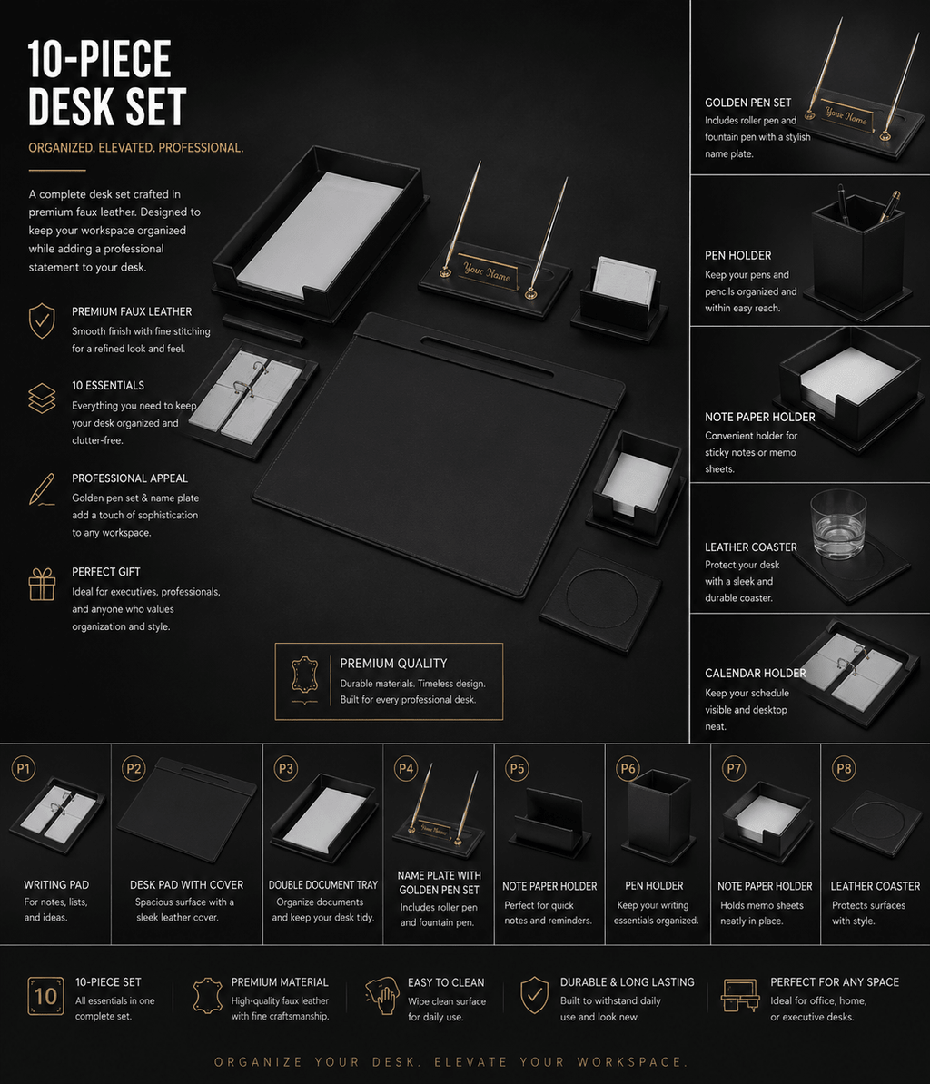 10-Piece Desk Set - NobAdy's Favorite