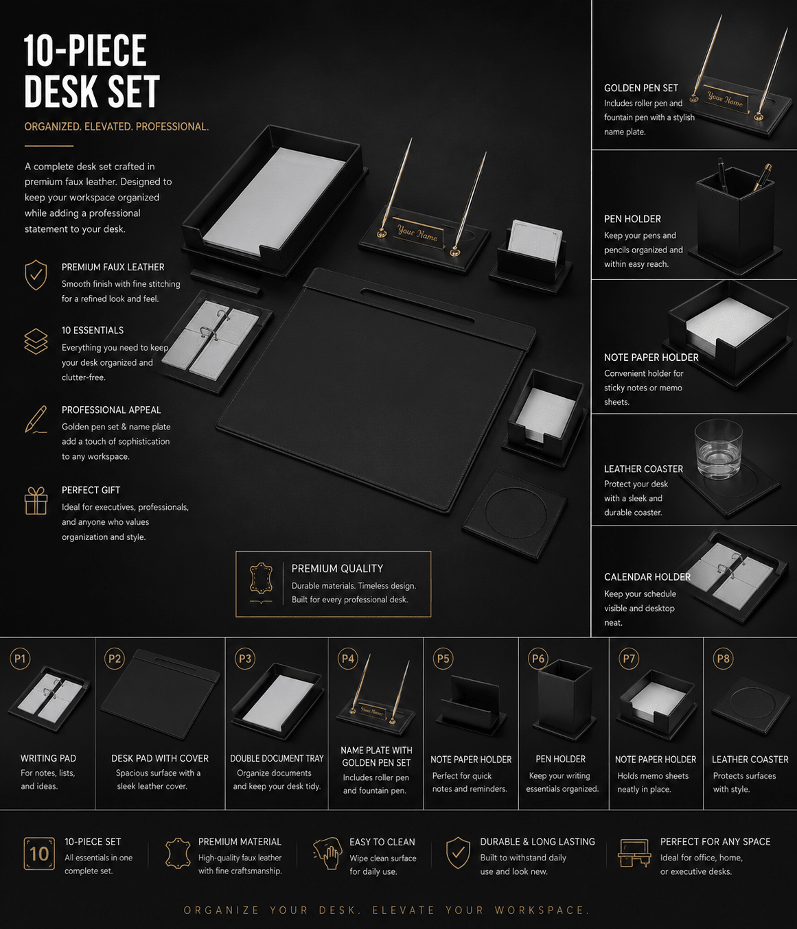 10-Piece Desk Set - NobAdy's Favorite