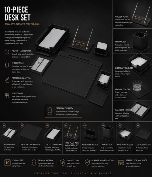 10-Piece Desk Set - NobAdy's Favorite