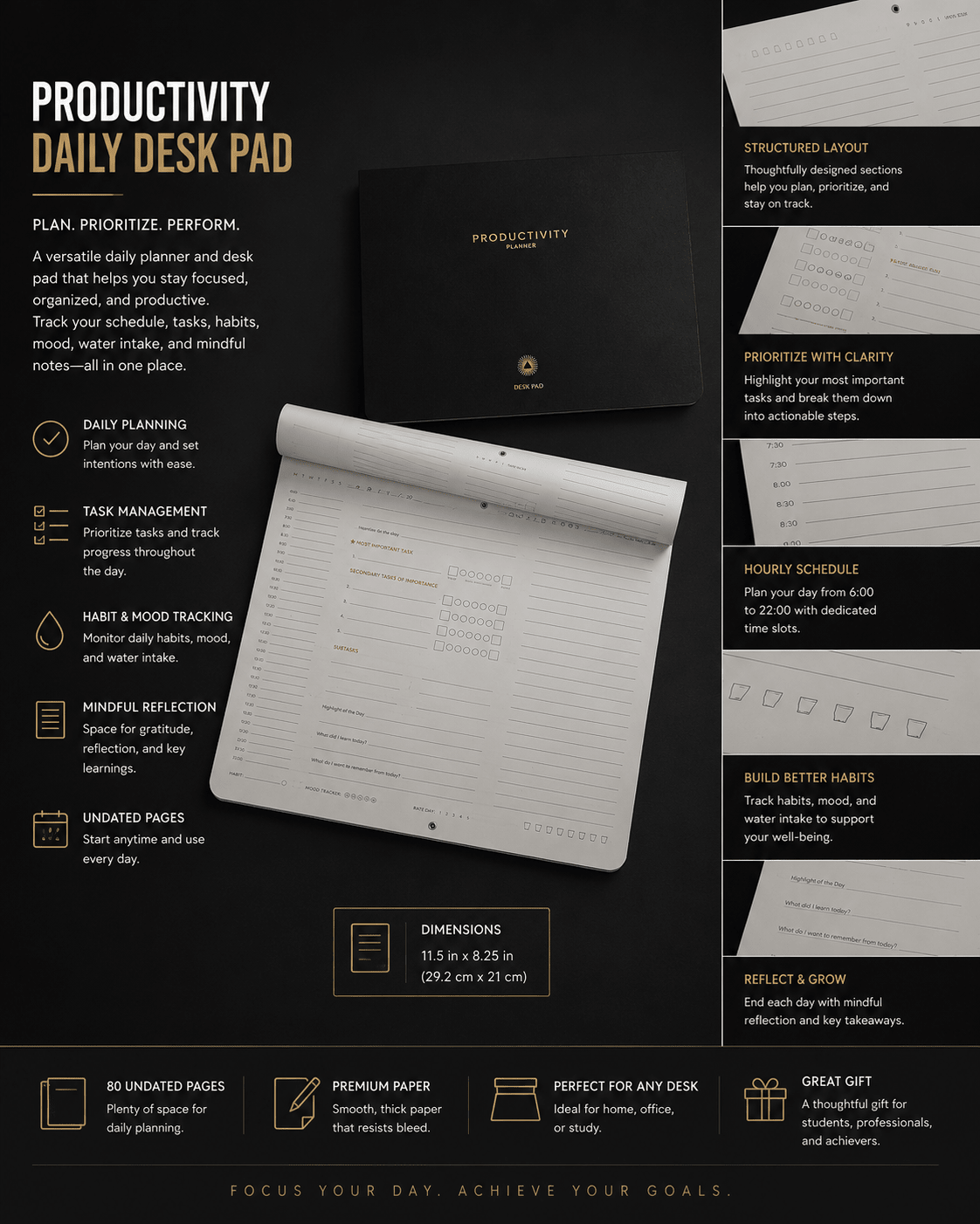 Productivity Daily Desk Pad - NobAdy's Favorite