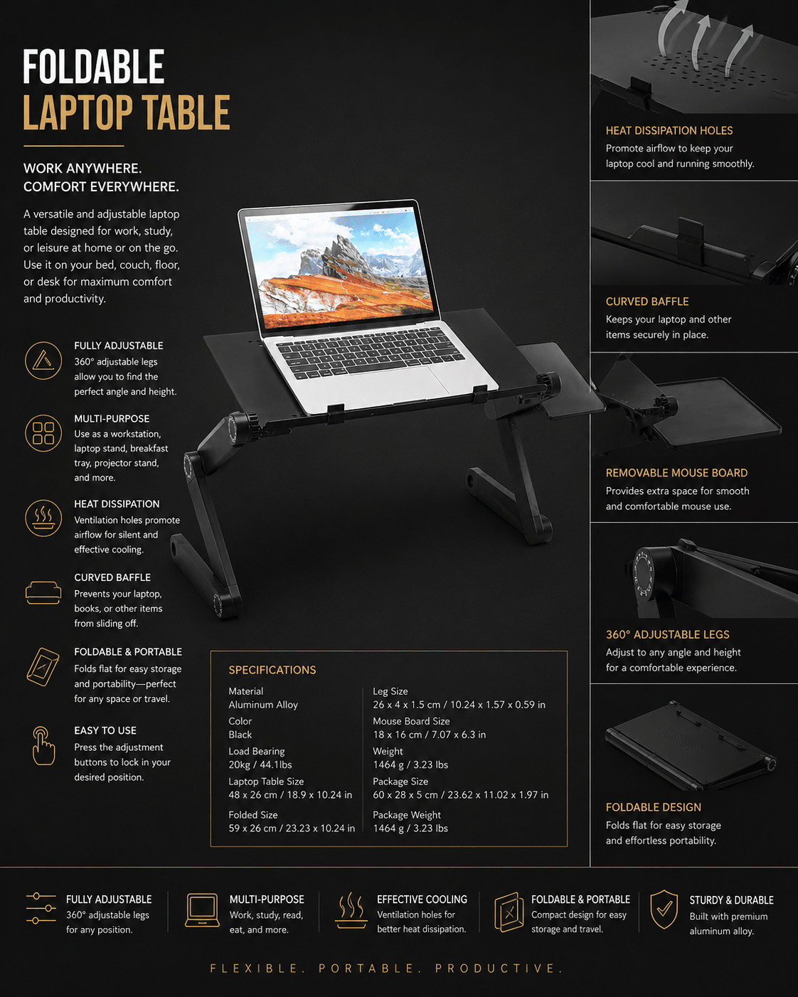 Foldable Laptop Table - NobAdy's Favorite
