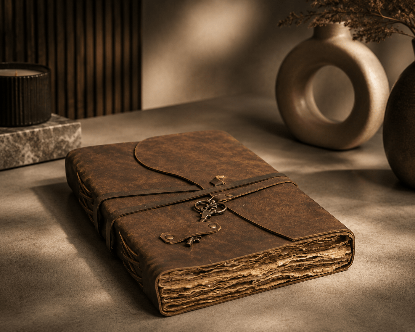 Leather Journal with Key - NobAdy's Favorite
