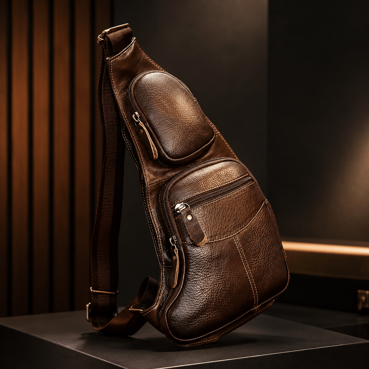 Genuine Leather Crossbody Sling Bag - NobAdy's Favorite