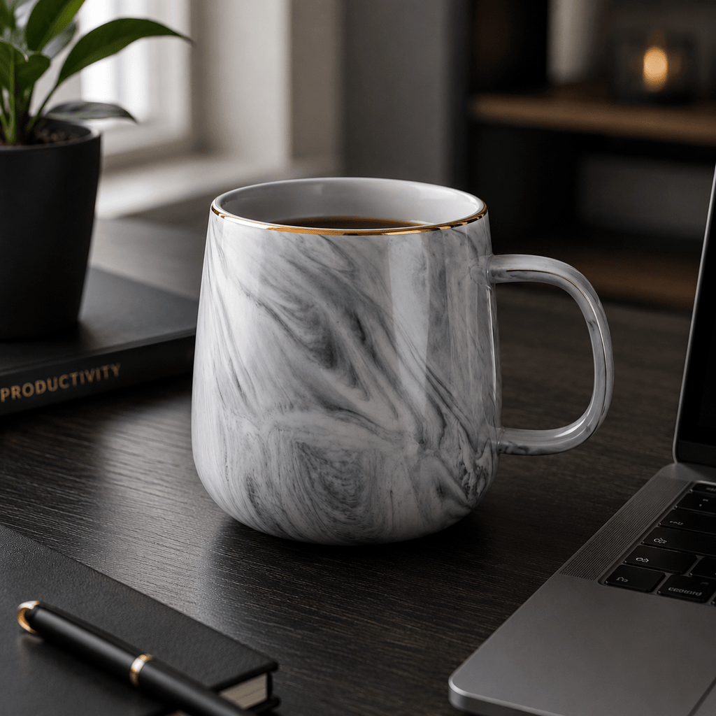 Porcelain Gold Rim Mug - NobAdy's Favorite