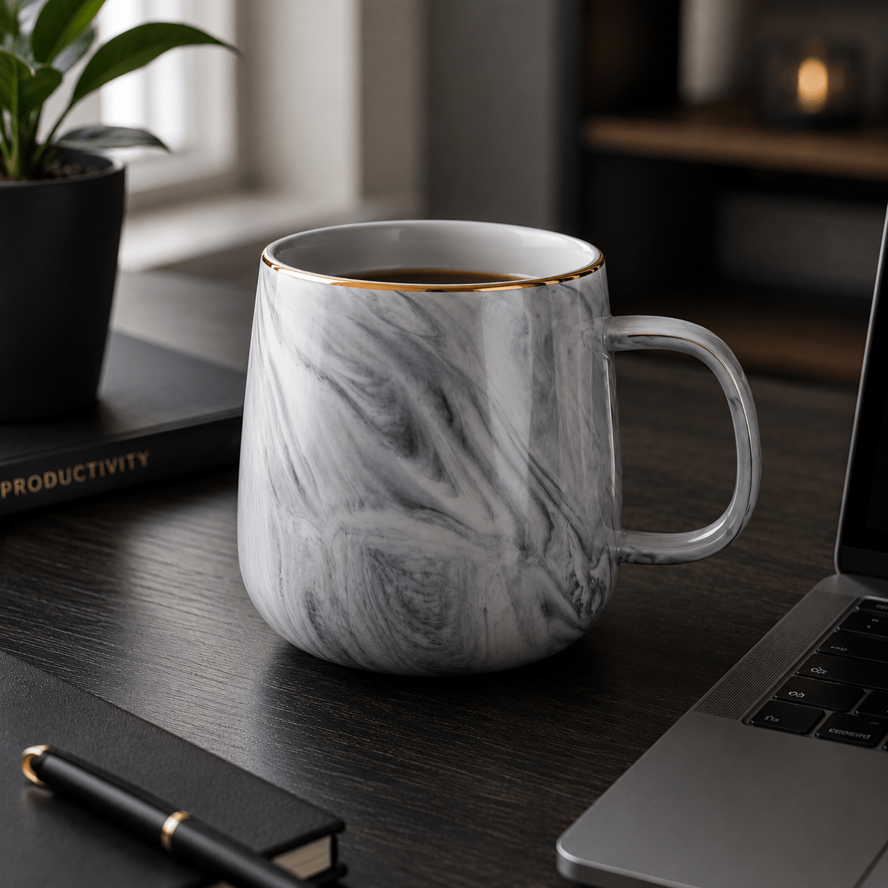 Porcelain Gold Rim Mug - NobAdy's Favorite