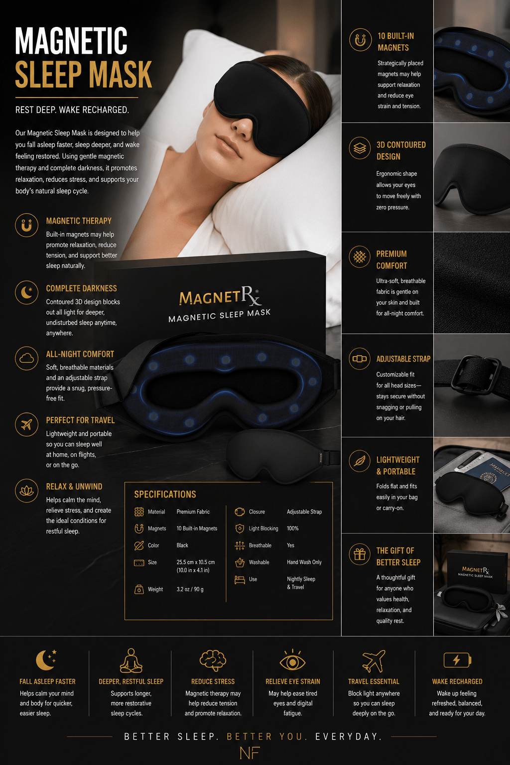 Magnetic Sleep Mask - NobAdy's Favorite