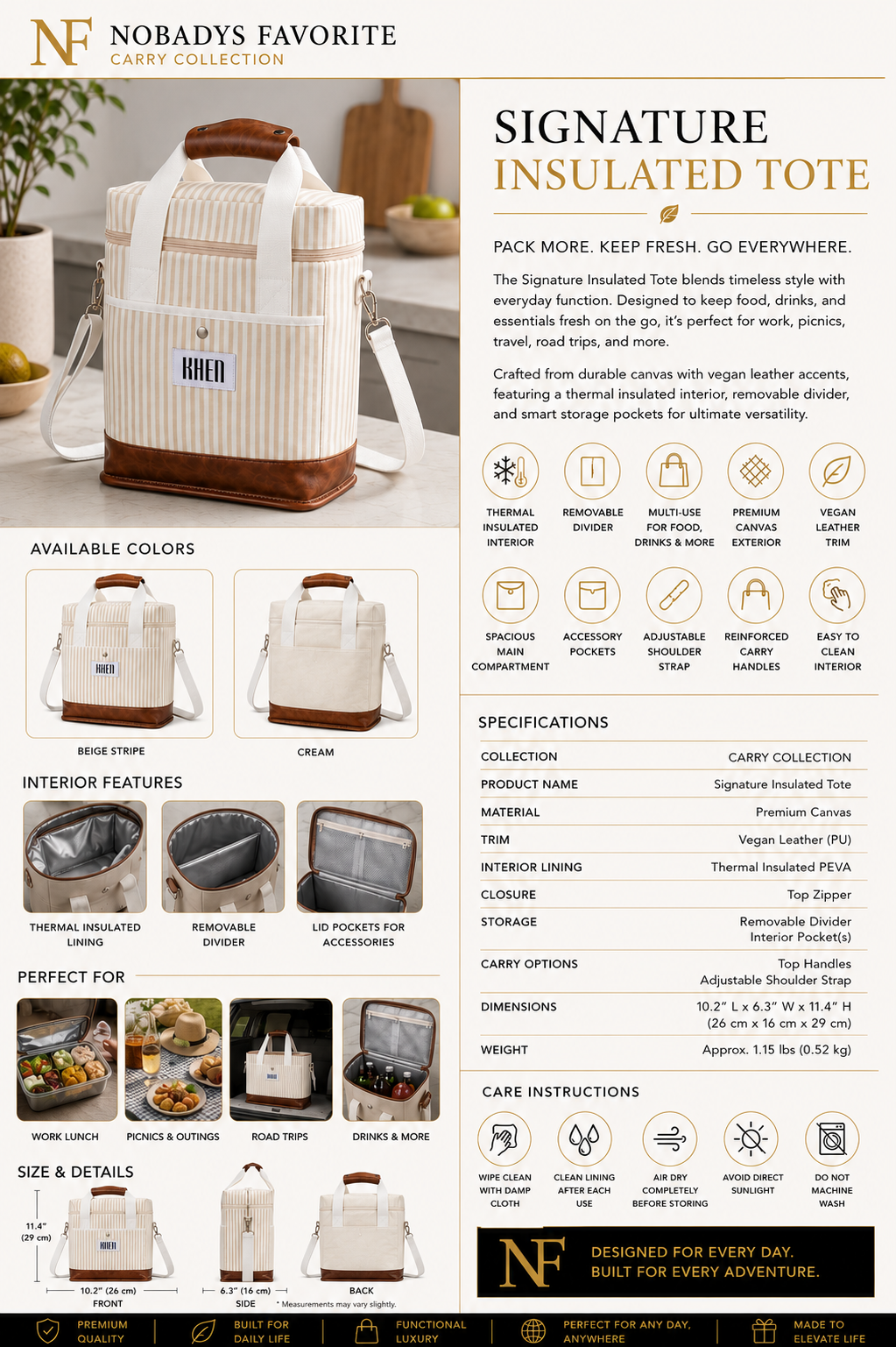 Signature Insulated Tote