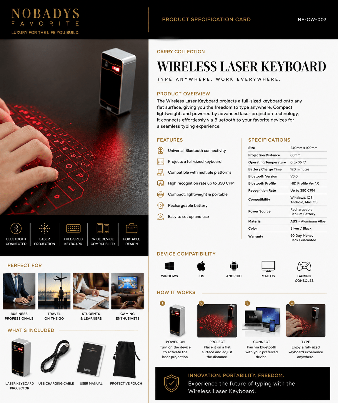 Horizon Laser Keyboard - NobAdy's Favorite