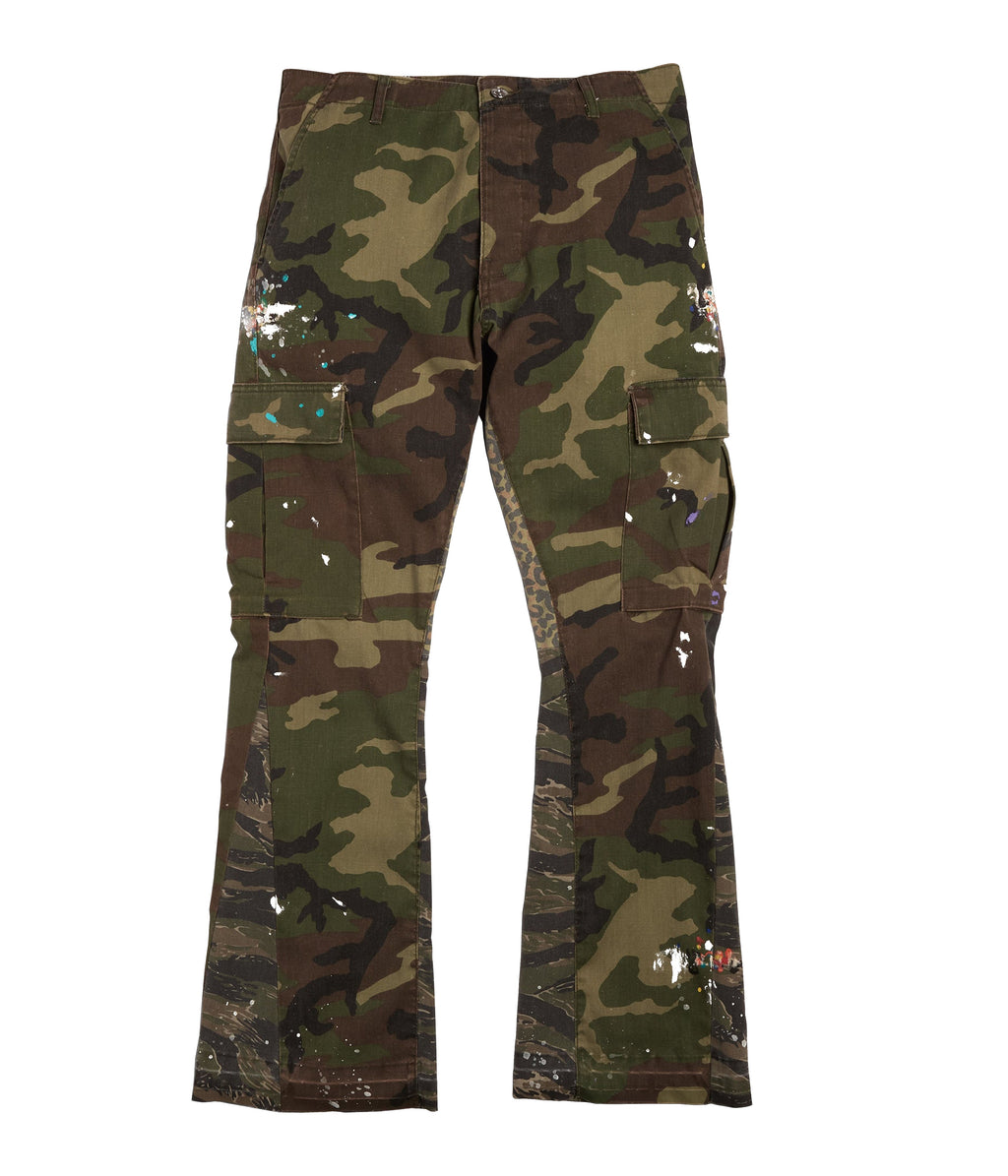 CAMO SPLIT FLARE DENIMZ