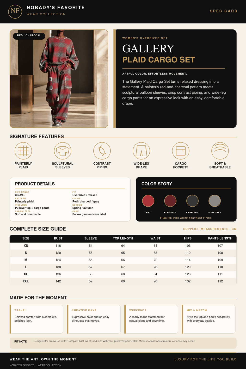 Gallery Plaid Gargo Set - NobAdy's Favorite