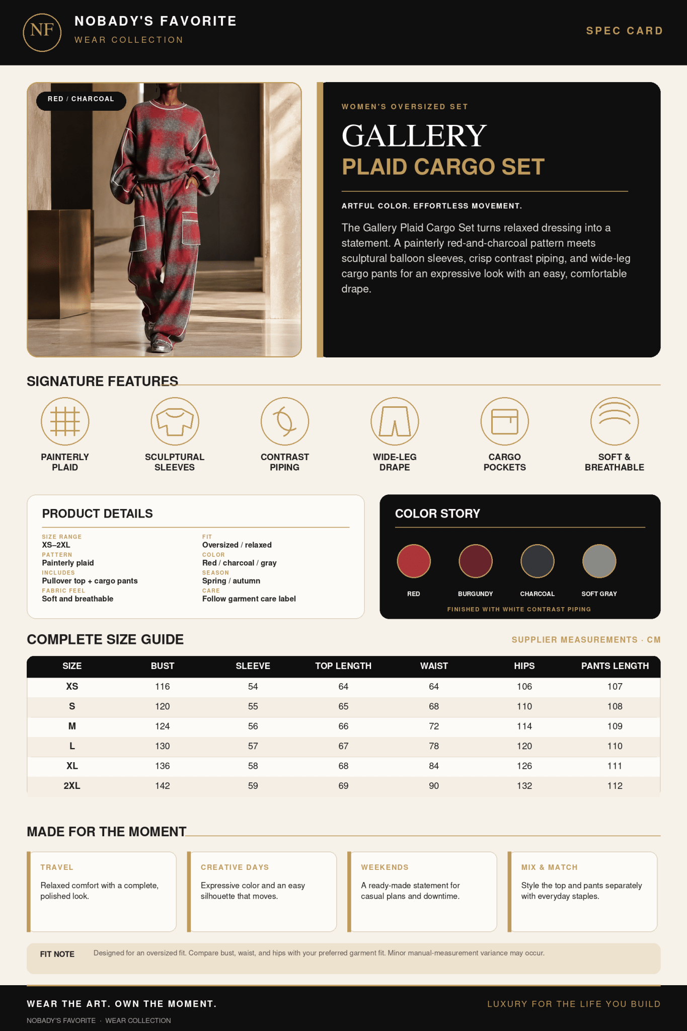 Gallery Plaid Gargo Set - NobAdy's Favorite