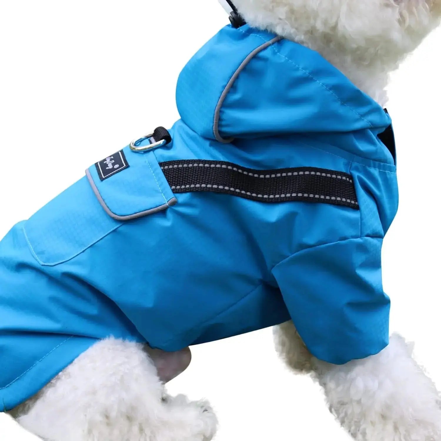 Outdoor Waterproof Dog Raincoat w/ Hood Reflective Sizes XS–XL in 4 Colors - NobAdy's Favorite