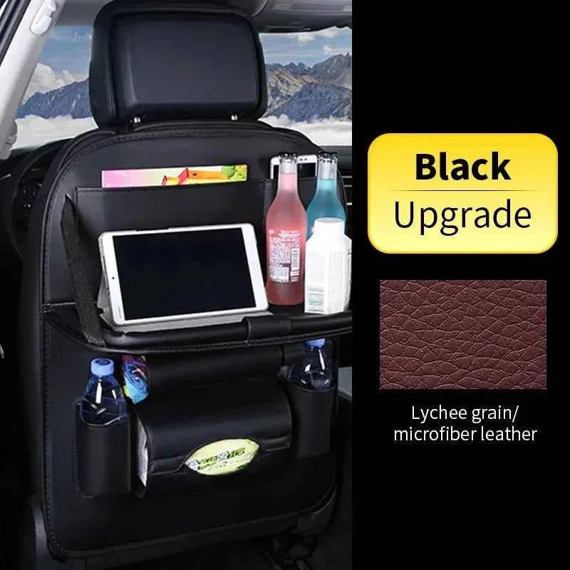 Car Back Seat Organizer Storage Bag with Foldable Table Tray Tablet Holder Tissue Box Auto Back Seat Bag Protector Accessories - NobAdy's Favorite