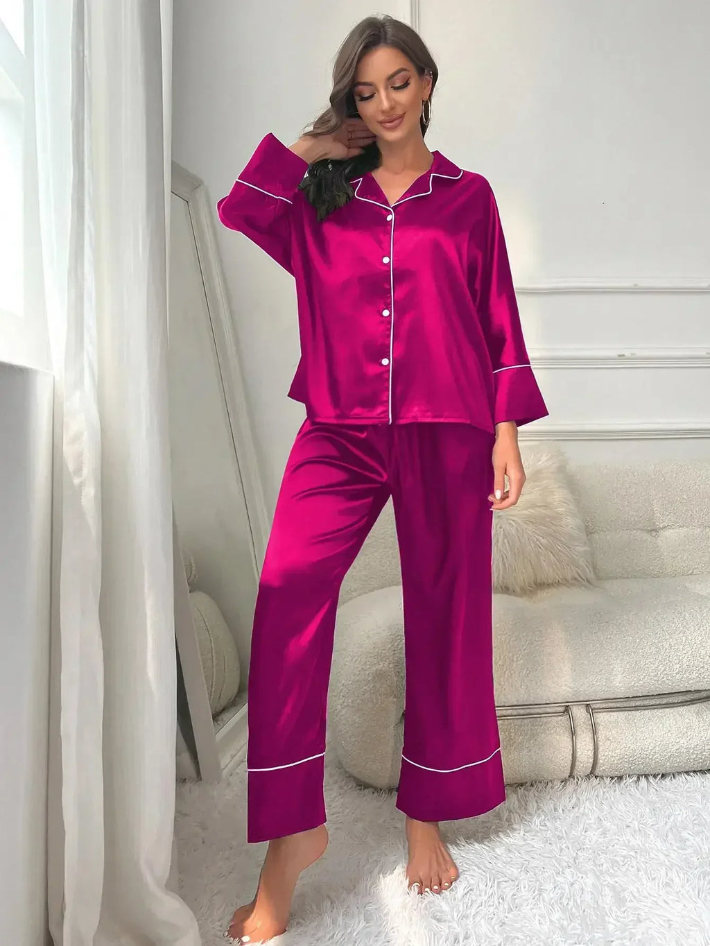 The Dawn Satin Pajama Set - NobAdy's Favorite