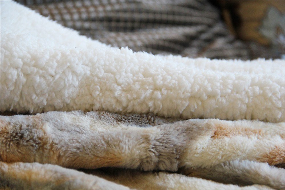 Tache Luxurious Russian Lynx Faux Fur Throw Blanket (DY12) - NobAdy's Favorite