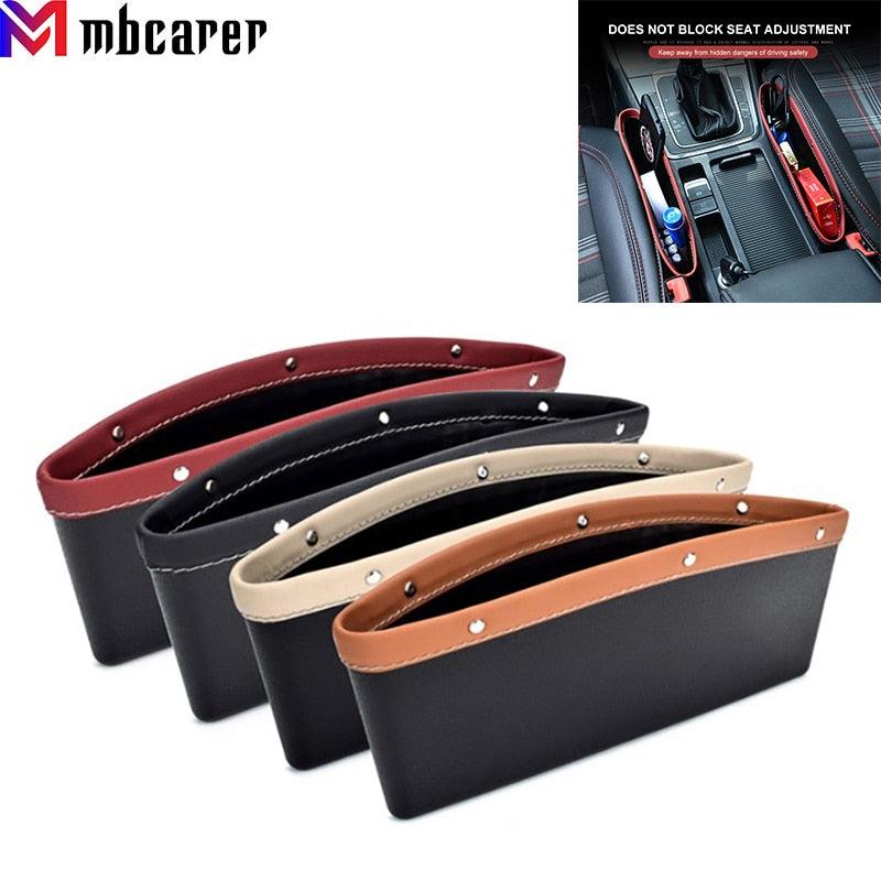 Car Seats Gap Bag Case Storage Bag PU Car Organizer Artificial Leather Pocket Slot Storage Pocket Cup Holder Car Accessories Car Seat Gap Organizer Universal Fit Storage Pockets Adjust Helps Reduce Distracted Driving & Holds Phone Money Cards Keys - NobAdy's Favorite
