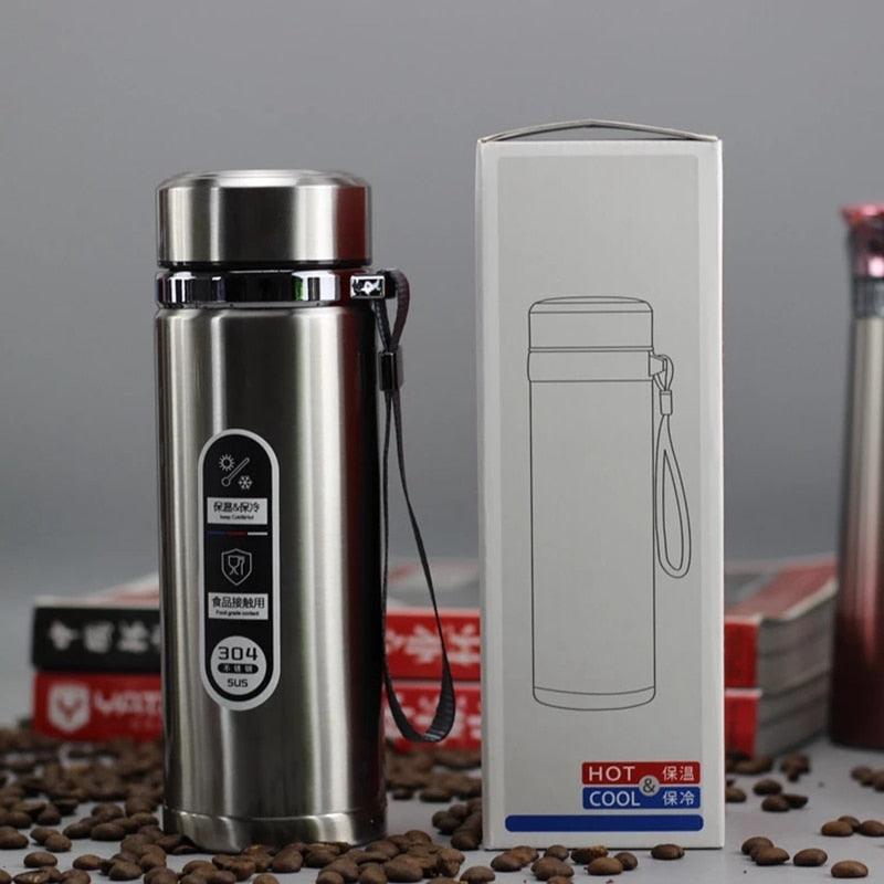High Capacity Business Thermos Mug Stainless Steel Insulated Water Bottle Portable Vacuum Flask For Office Tea Mugs Vacuum Insulated Coffee Mug Spill Proof With Stainless Steel Travel Mugs Gift For Women Men - NobAdy's Favorite