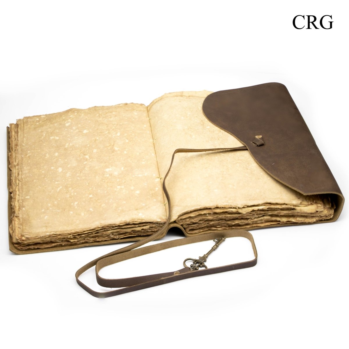 Leather Notebook with Key (1 Piece) Size 9.8 by 7 Inches Strap Closed Journal - NobAdy's Favorite